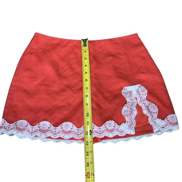 Revolve NIA Moon Skort in Tigerlily S Whimsy Coquette Vamp Lace Orange Whimsical - Picture 7 of 7